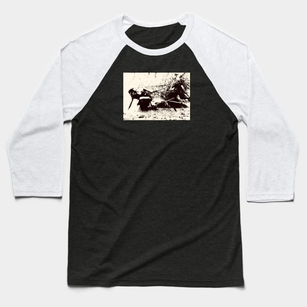 2 Samurai fighting like 200 Baseball T-Shirt by CaptainOceanSkydive